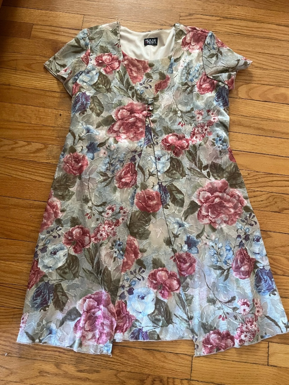 Vintage Helene Blake Floral Short Sleeve Dress‎